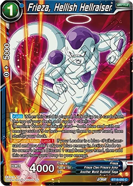 Frieza, Hellish Hellraiser BT18-050 card