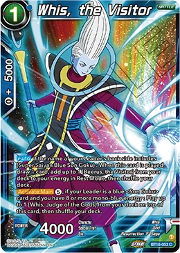 Whis, the Visitor BT18-053 card