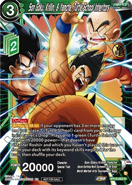 Son Goku, Krillin, & Yamcha, Turtle School Inheritors BT18-062_PR card