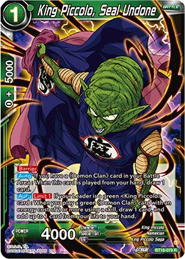 King Piccolo, Seal Undone BT18-079 Dragon Ball Masters card
