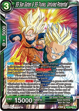 SS Son Goten & SS Trunks, Unfurled Potential BT18-085 card