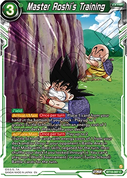 Master Roshi's Training BT18-087 card
