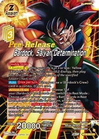 Bardock, Saiyan Determination BT18-091 Dragon Ball Masters card, Promo