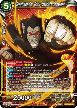 Great Ape Son Goku, Instincts Unleashed BT18-096 card