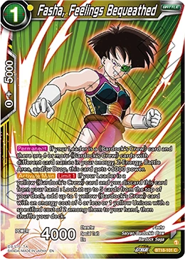 Fasha, Feelings Bequeathed BT18-101 card