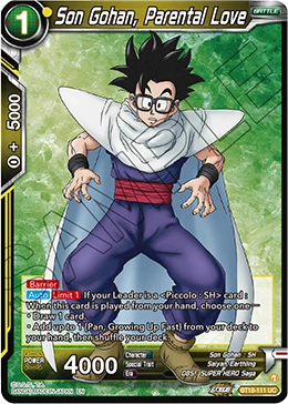 Son Gohan, Parental Love BT18-111 card