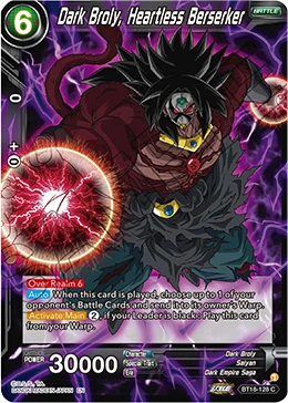 Dark Broly, Heartless Berserker BT18-128 card