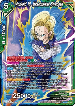 Android 18, Measureless Strength BT18-144 card