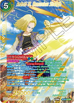 Android 19, Measureless Strength BT18-144 Dragon Ball Masters card