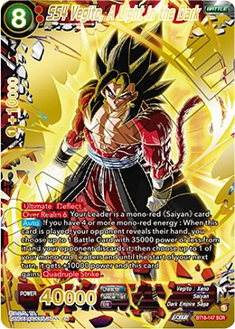 SS4 Vegito, A Light in the Dark BT18-147 card
