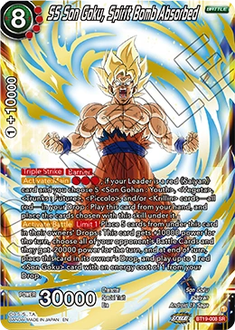 SS Son Goku, Spirit Bomb Absorbed BT19-008 card