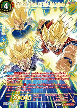 SS Son Goku, SS Vegeta, & SS Trunks, Triple Combination BT19-011_SPR card