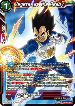 Vegeta, at the Ready BT19-014 card