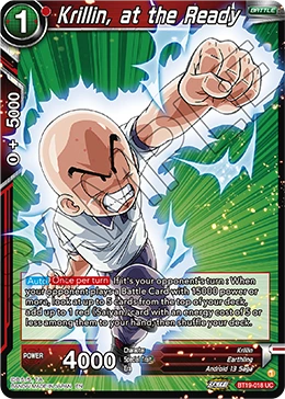 Krillin, at the Ready BT19-018 card