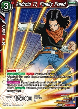 Android 17, Finally Freed BT19-026 card