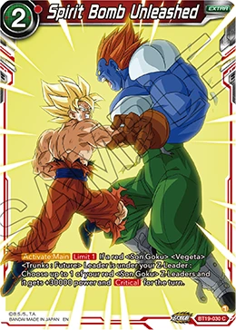 Spirit Bomb Unleashed BT19-030 card