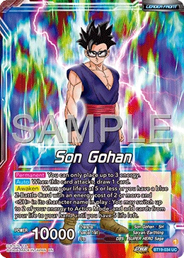 Son Gohan BT19-034 Dragon Ball Masters card, Promo