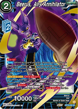 Beerus, Airy Annihilator BT19-036_PR card