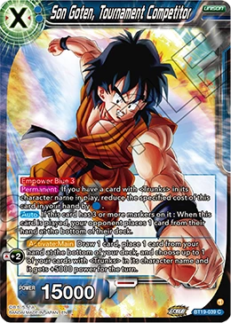 Son Goten, Tournament Competitor BT19-039 card