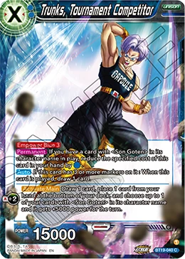 Trunks, Tournament Competitor BT19-040 card