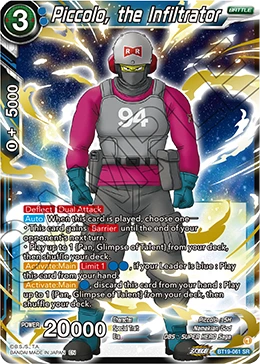 Piccolo, the Infiltrator BT19-061 card