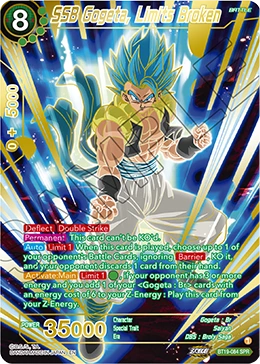 SSB Gogeta, Limits Broken BT19-084 Dragon Ball Masters card
