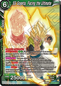 SS Gogeta, Facing the Ultimate BT19-085 card