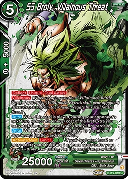 SS Broly, Villainous Threat BT19-089 card