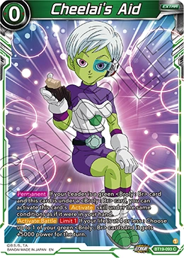 Cheelai's Aid BT19-093 card