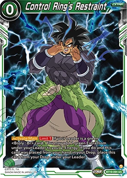 Control Ring's Restraint BT19-094 card