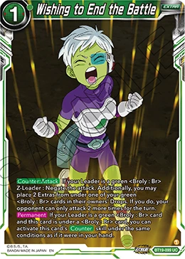 Wishing to End the Battle BT19-099 card