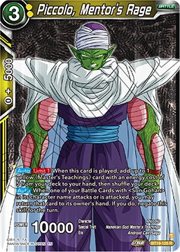 Piccolo, Mentor's Rage BT19-125 card