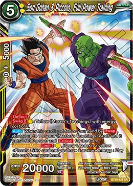 Son Gohan & Piccolo, Full-Power Training BT19-128 card