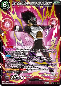 Black Masked Saiyan, Assassin from the Darkness BT19-141 card