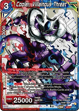 Cooler, Villainous Threat BT19-142 Dragon Ball Masters card