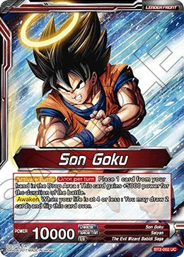 Son Goku BT2-002 Dragon Ball Masters card