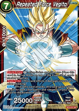 Repeated Force Vegito BT2-012 Dragon Ball Masters card