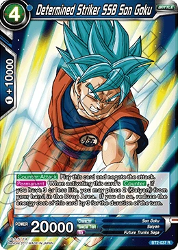 Determined Striker SSB Son Goku BT2-037 Dragon Ball Masters card