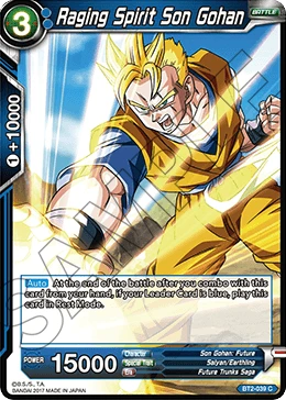 Raging Spirit Son Gohan BT2-039 card