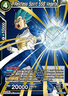 Restless Spirit SSB Vegeta BT2-040 card