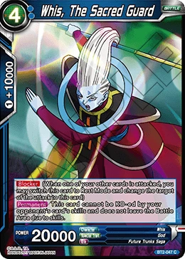 Whis, The Sacred Guard BT2-047 card