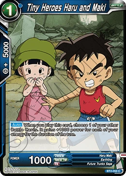 Tiny Heroes Haru and Maki BT2-053 card