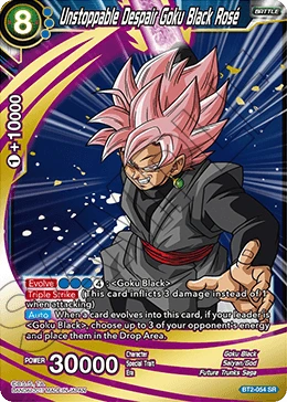 Unstoppable Despair Goku Black Rosé BT2-054 card