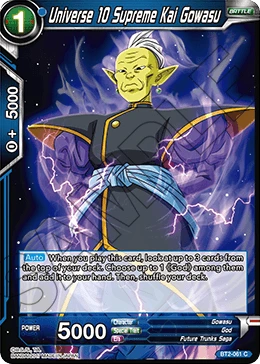 Universe 10 Supreme Kai Gowasu BT2-061 card
