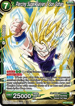 Piercing Super Saiyan 2 Son Gohan BT2-073 card