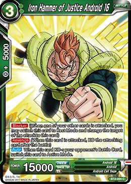 Iron Hammer of Justice Android 16 BT2-094 card