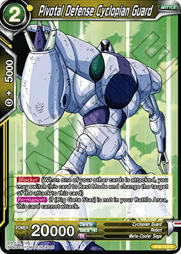 Pivotal Defense Cyclopian Guard BT2-113 card