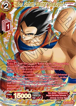 Son Gohan, Daring Onslaught BT20-004_PR02 card
