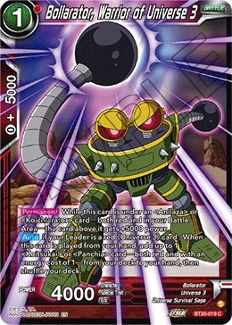 Bollarator, Warrior of Universe 3 BT20-019 card
