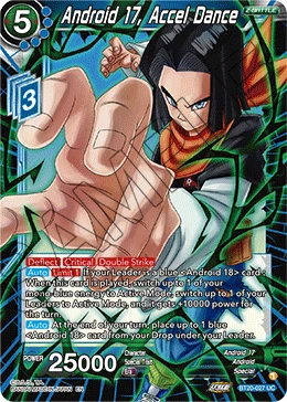 Android 17, Accel Dance BT20-027 Dragon Ball Masters card, Prerelease